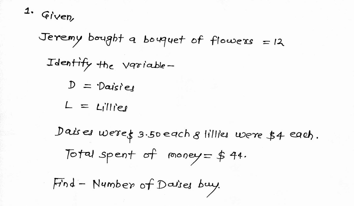 Algebra homework question answer, step 1, image 1